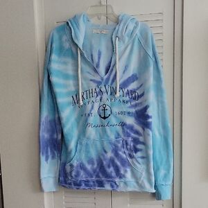 Martha's Vineyard Tie-Dye Vneck Hoodie
